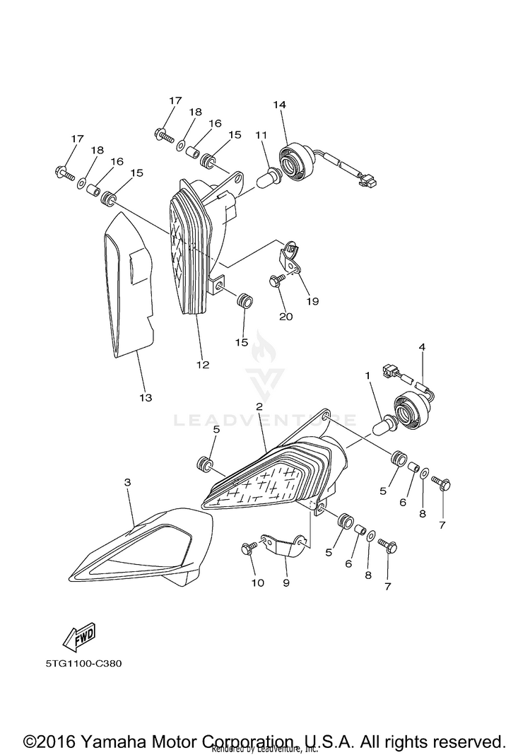 Headlight YFZ450 - YFZ450S - 2004 Schematic