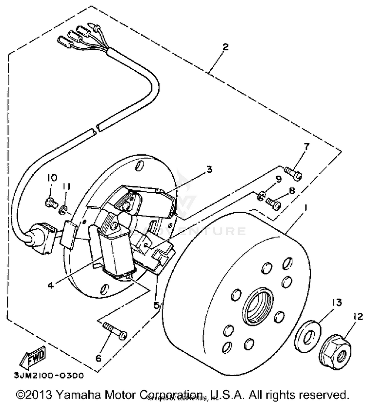 Generator BLASTER - YFS200B - 1991 Schematic