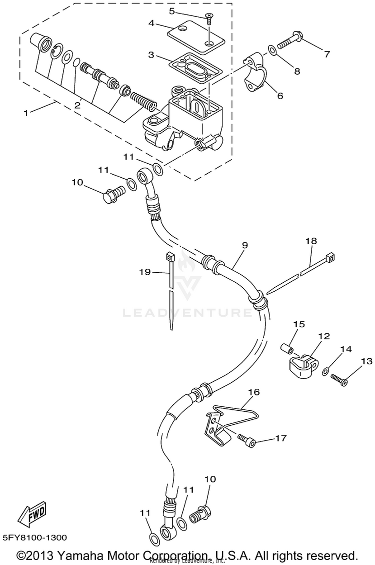 Front Master Cylinder Schematic