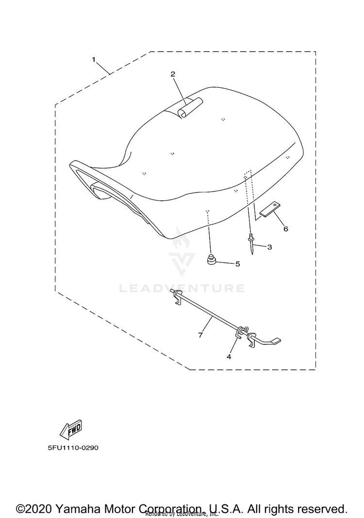 Seat BIG BEAR 4WD_REALTRE - YFM400FHN - 2001 Schematic