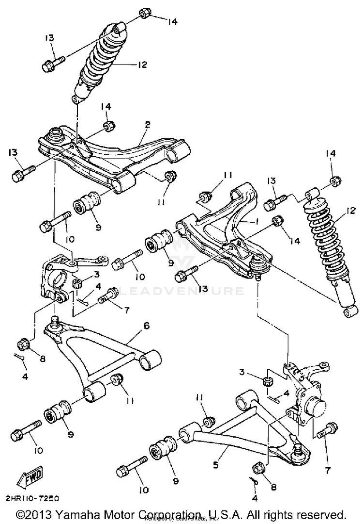 Front Suspension Wheel Schematic