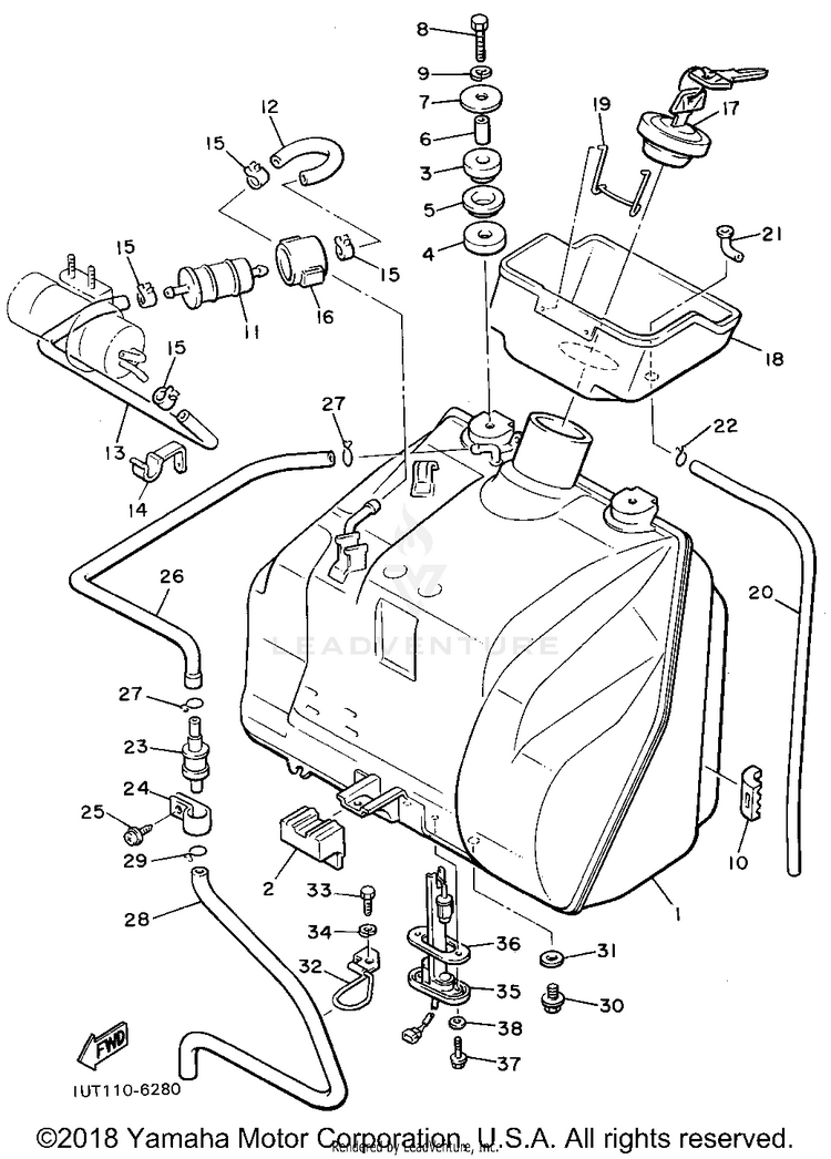Fuel Tank Non California Schematic
