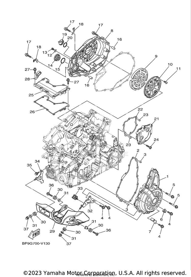 Crankcase Cover 1 Schematic