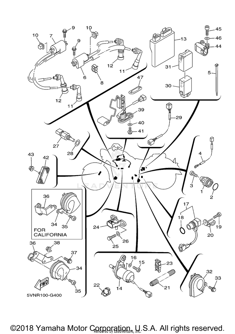 Electrical 1 ROAD STAR - XV17AWXCL - 2008 Schematic
