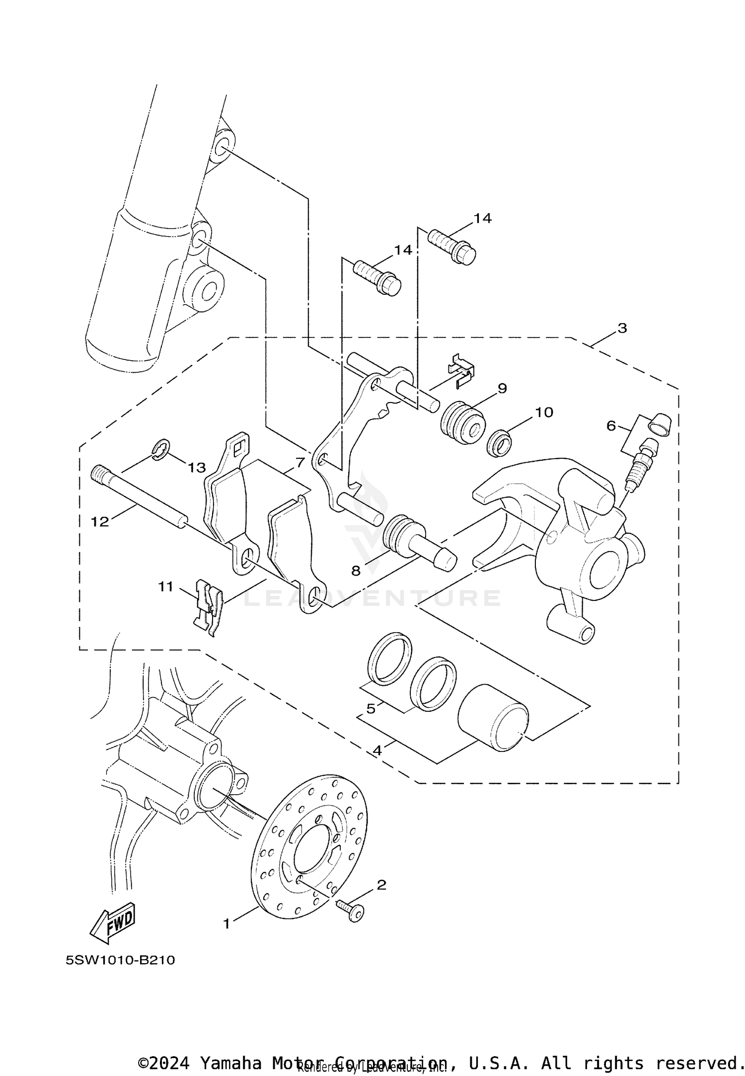 FRONT BRAKE CALIPER