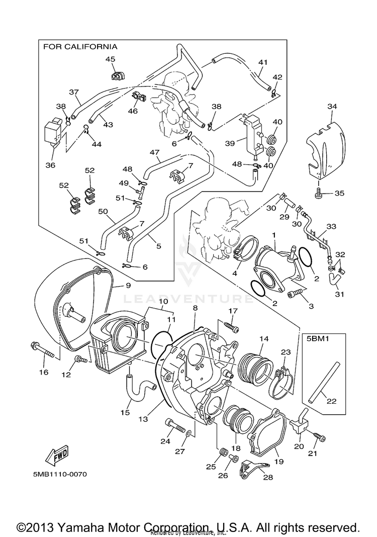 Intake ROAD STAR - XV1600ALMC - 2000 Schematic