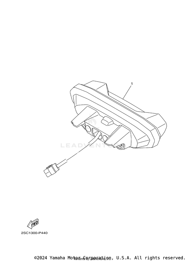 Taillight FJ09 CA - FJ09GCB - 2016 Schematic