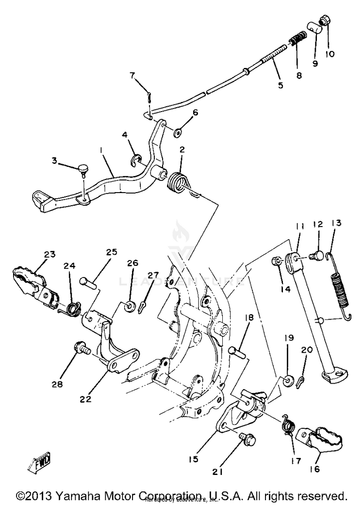 Stand Footrest Yz80g Schematic