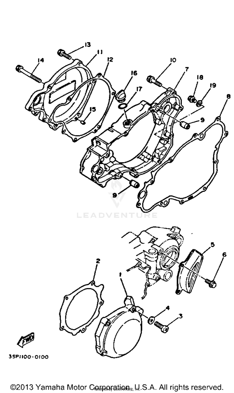 Crankcase Cover 1 Schematic
