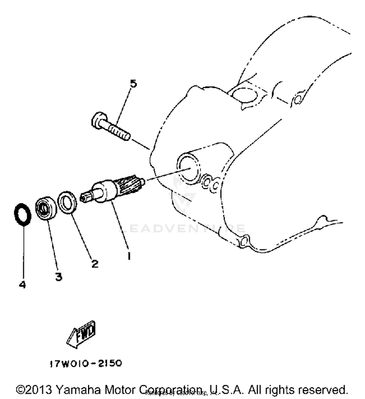 Tachometer Gear DT50L - 1988 Schematic