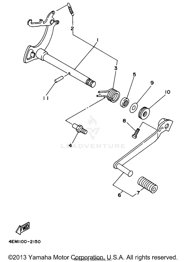 Shift Shaft Schematic