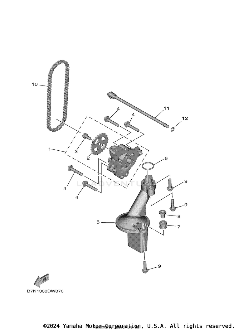 Oil Pump TRACER 9 GT - MTT9GTNCR - 2022 Schematic