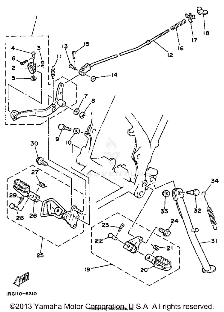 Stand - Footrest Schematic