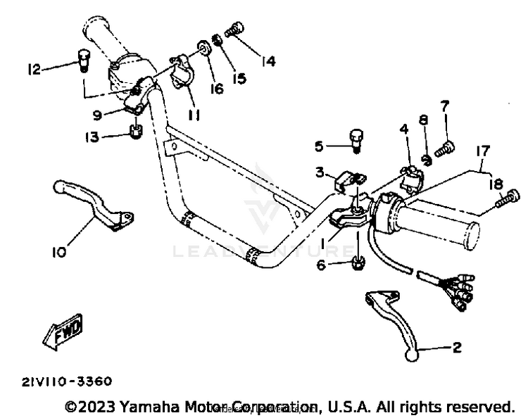 Handle Switch - Lever Schematic
