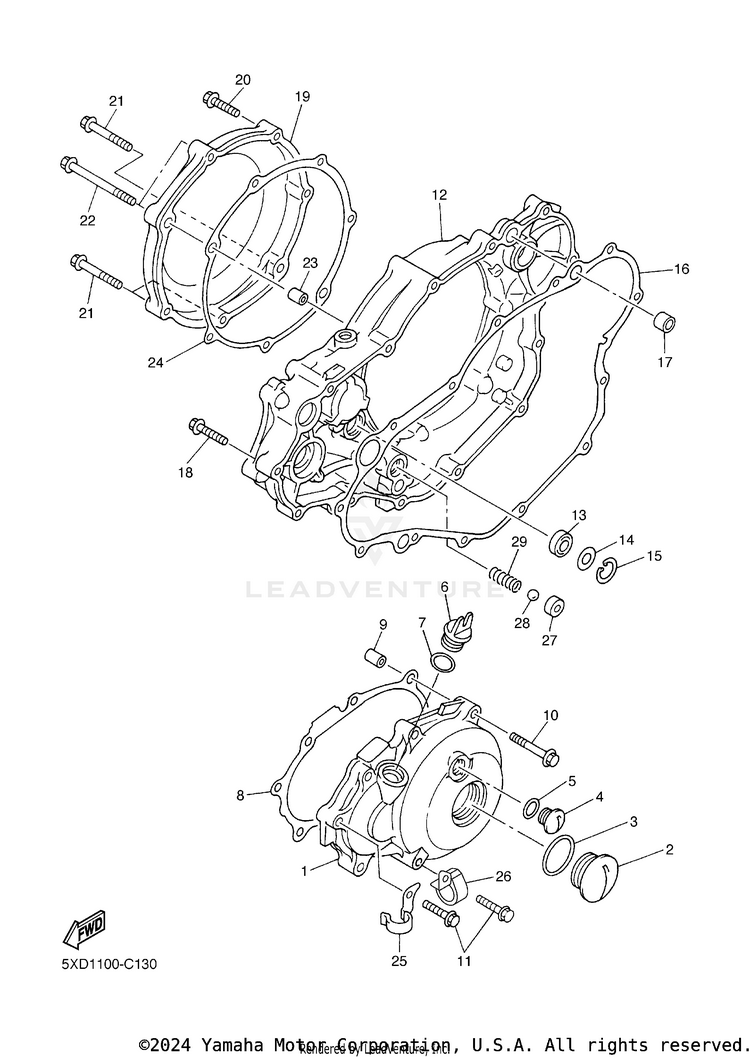 Crankcase Cover 1 Schematic