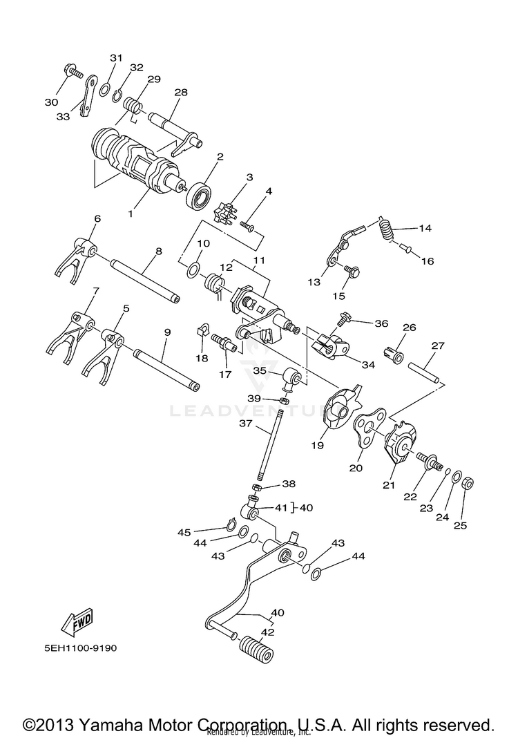 Shift Cam Fork Schematic