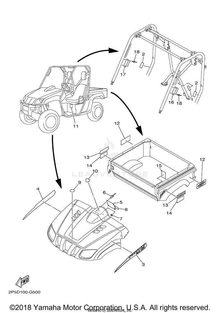 Emblem Label 1 RHINO 450 SPECIAL ED - YXR45FSPX - 2008 Schematic