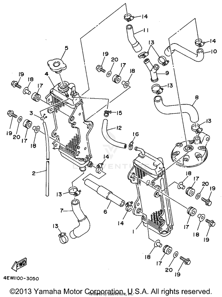 Radiator - Hose Schematic