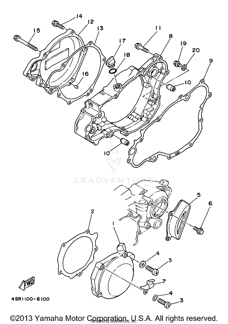 Crankcase Cover 1 Schematic