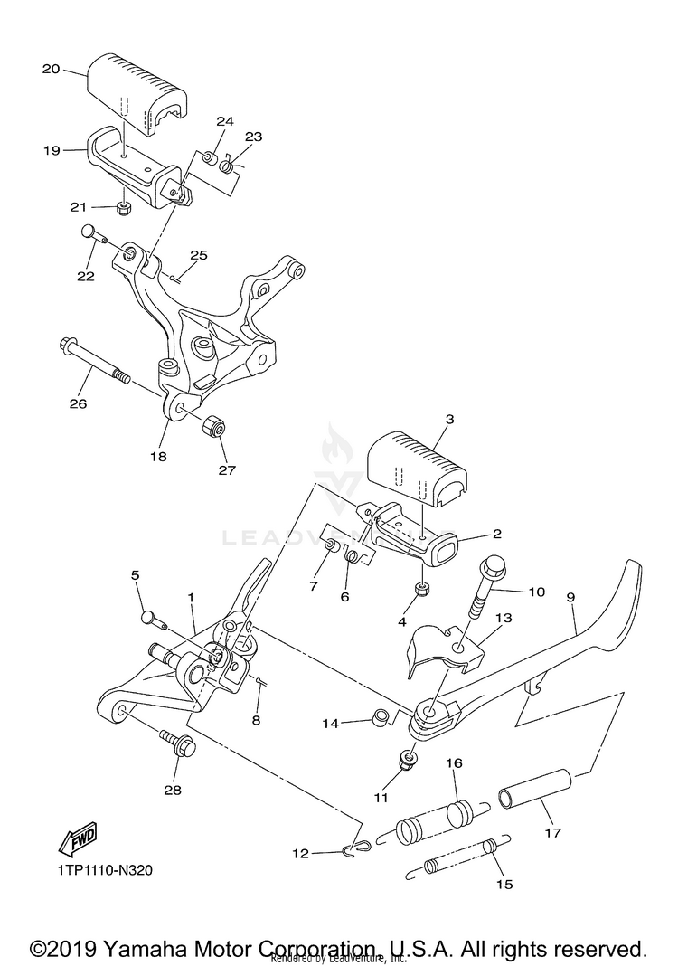Stand Footrest Schematic