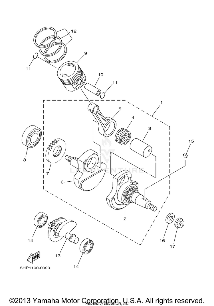 Crankshaft Piston Schematic