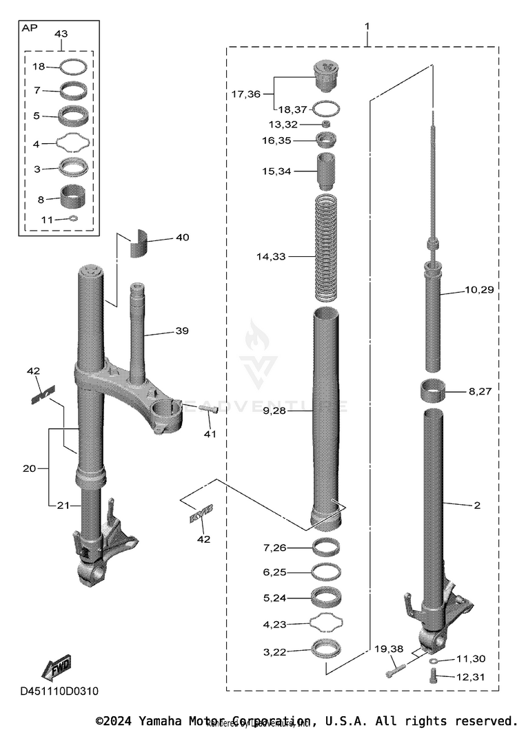 Front Fork Schematic