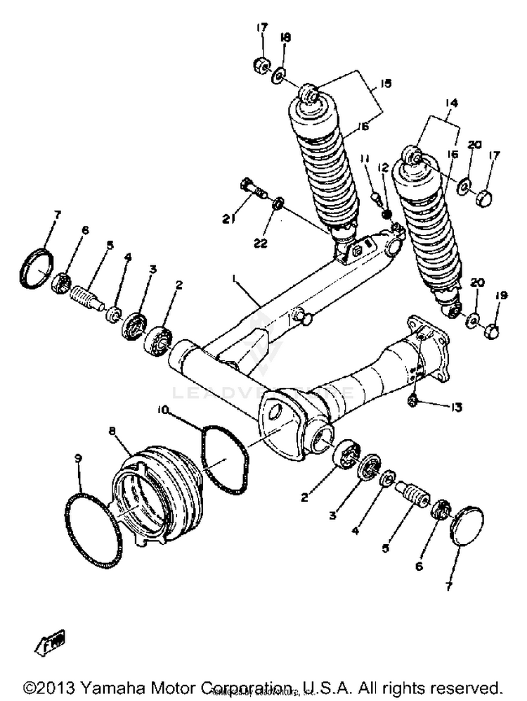 Swing Arm - Rear Shocks Schematic