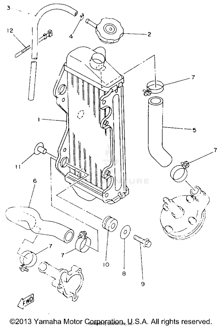 Radiator - Hose Schematic