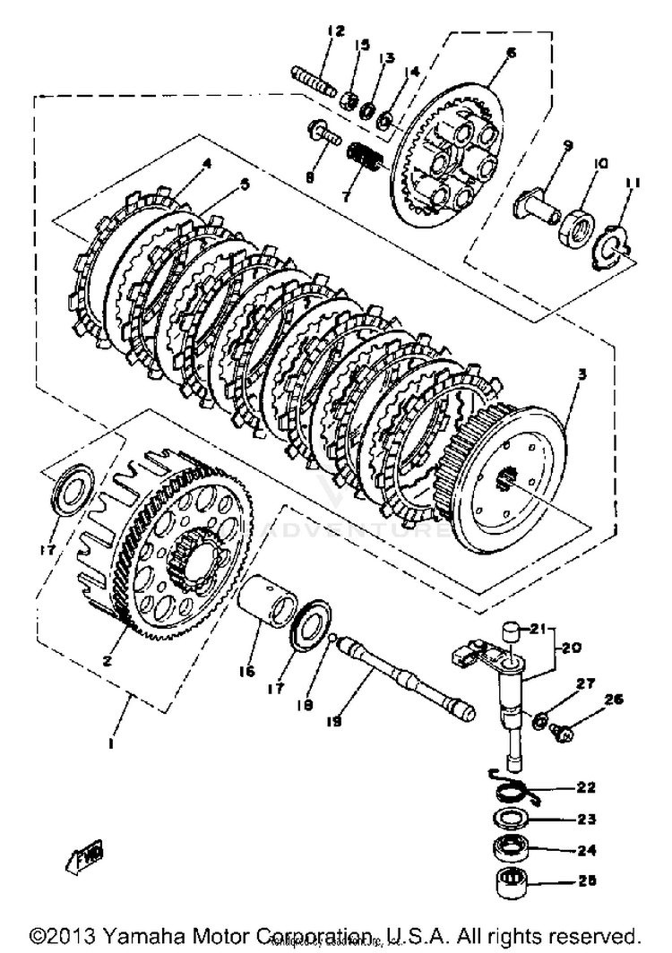 Clutch Yz400d E Schematic