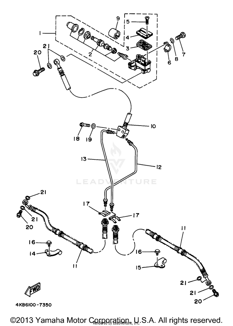 Front Master Cylinder Schematic