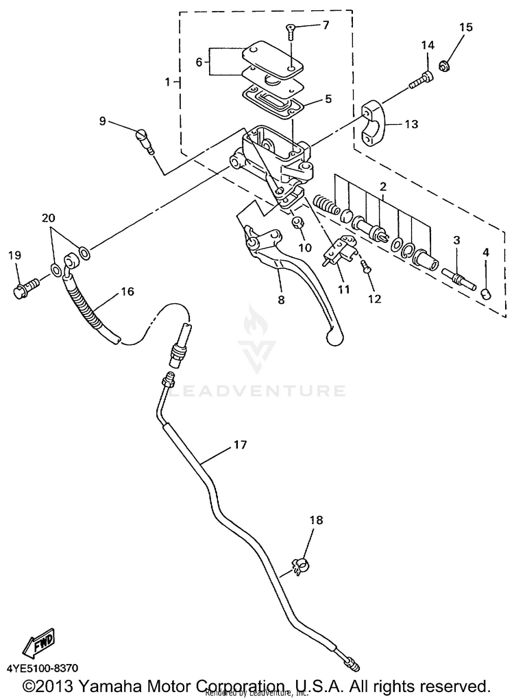 Front Master Cylinder 2 Schematic