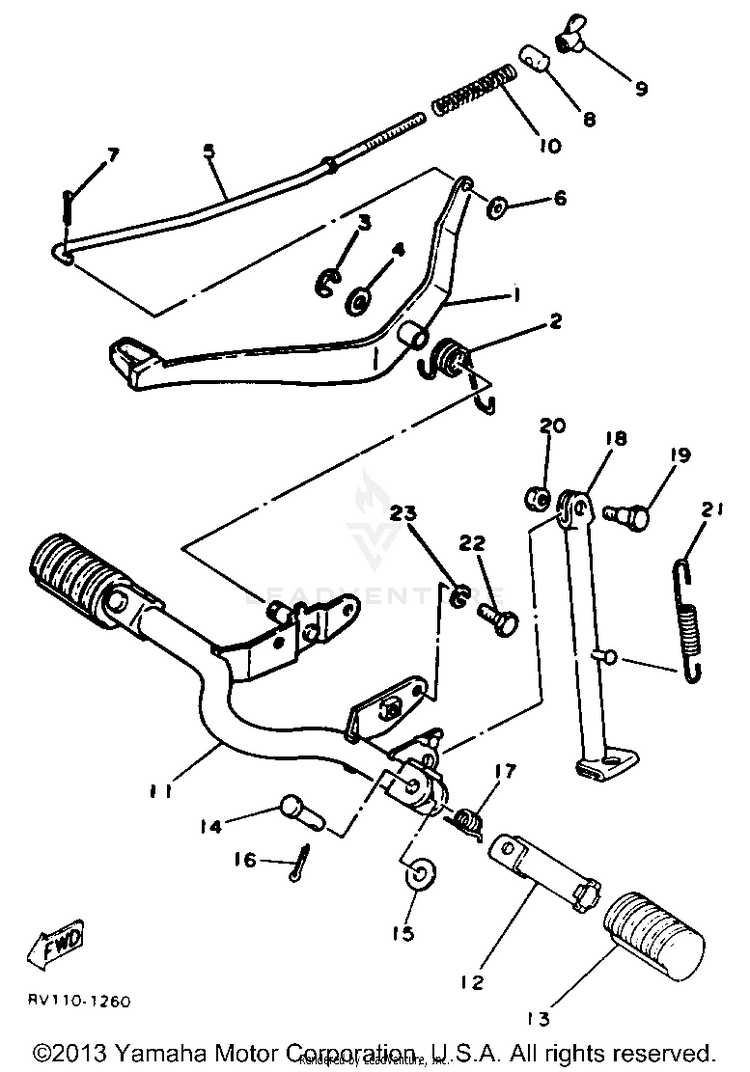 Stand - Footrest Schematic
