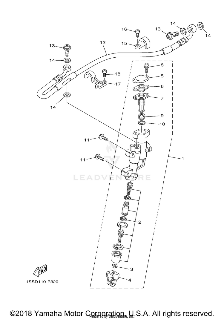 Rear Master Cylinder Schematic