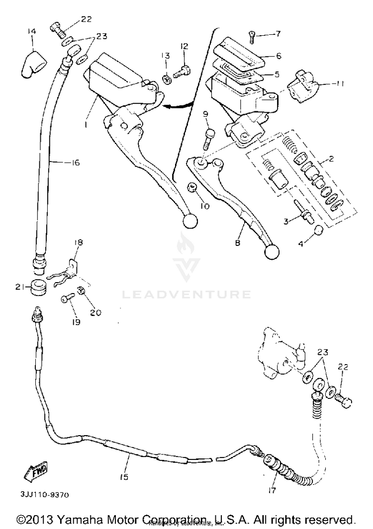 Front Master Cylinder 2 Schematic