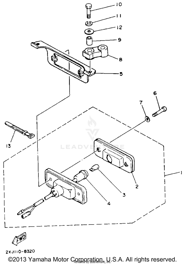 Taillight BLASTER - YFS200E_MN - 1993 Schematic