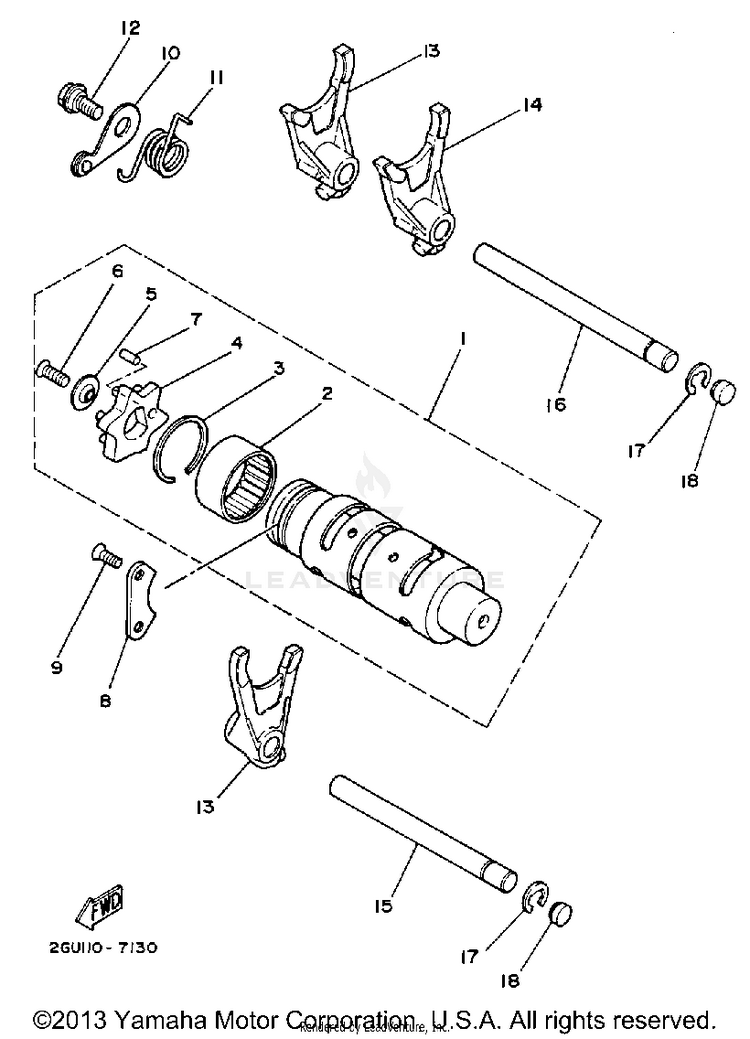 Shift Cam-Fork Schematic