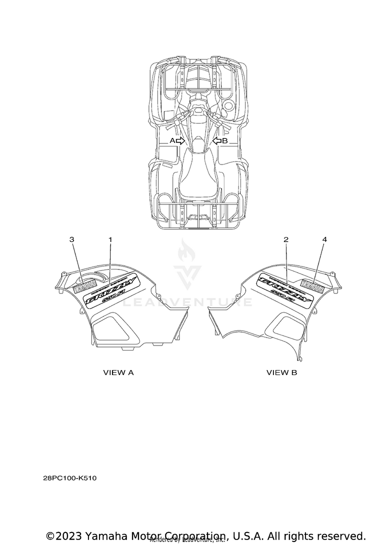 Graphics GRIZZLY 550 4WD - YFM5FGAGR - 2011 Schematic