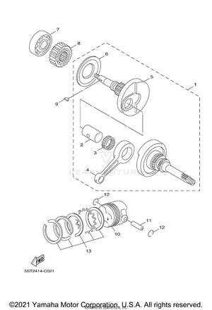 Crankshaft Piston Schematic
