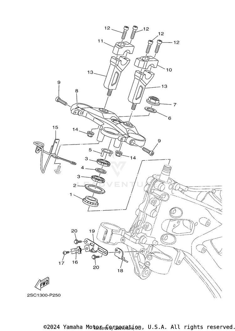 Steering FJ09 CA - FJ09GCB - 2016 Schematic