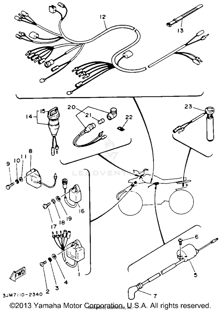 Electrical 1 BLASTER - YFS200E_MN - 1993 Schematic