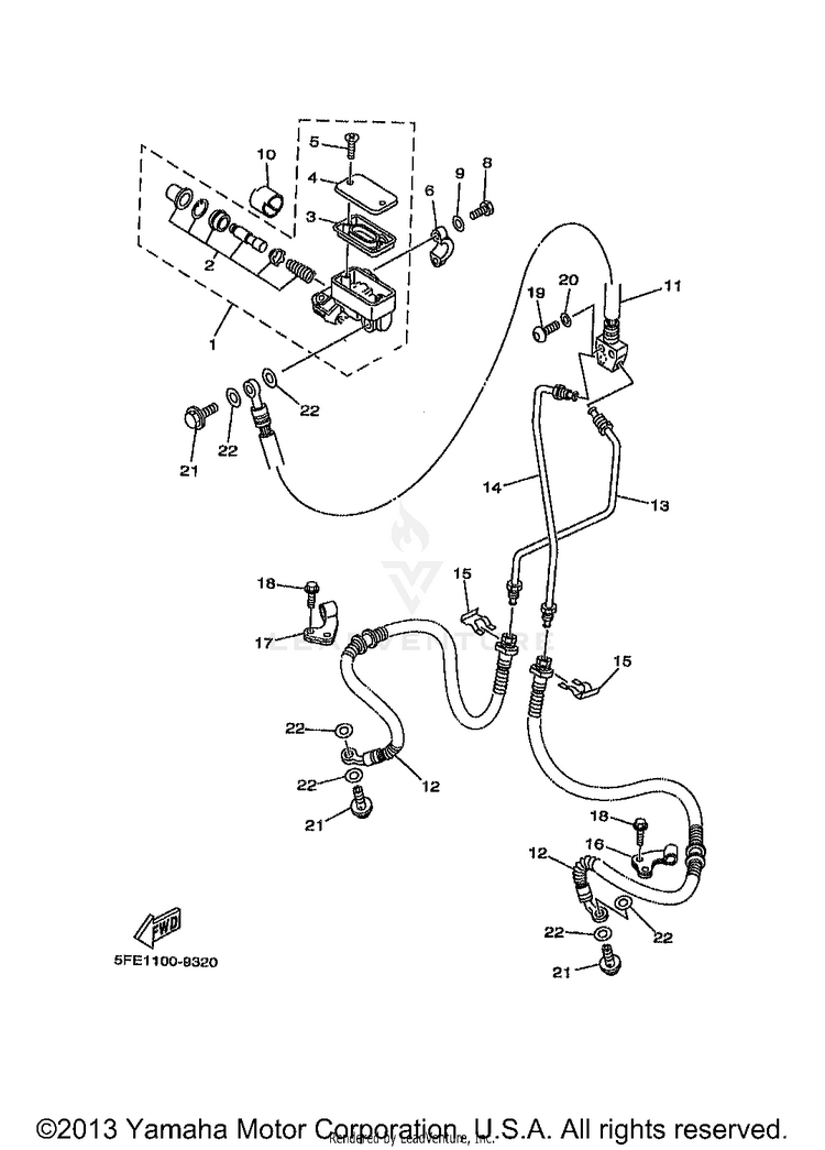 Front Master Cylinder Schematic