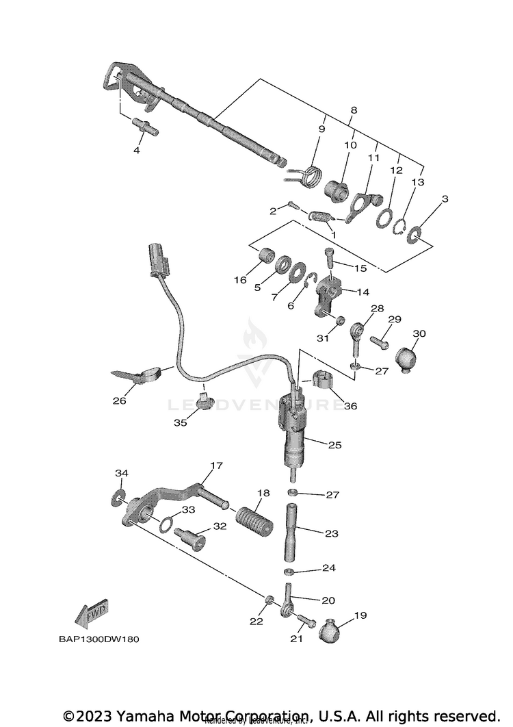 Shift Shaft Schematic