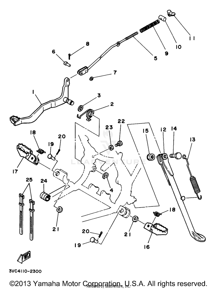 Stand Footrest Schematic