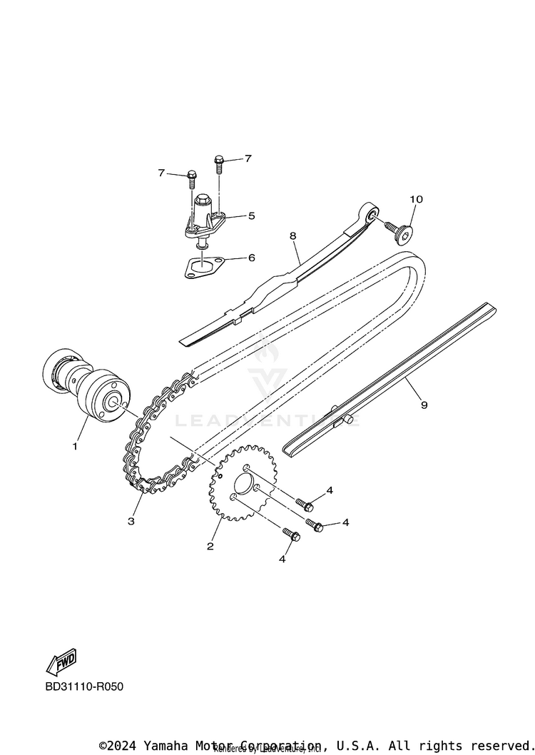 Camshaft Chain RAPTOR 90 - YFM09RYXHL - 2017 Schematic