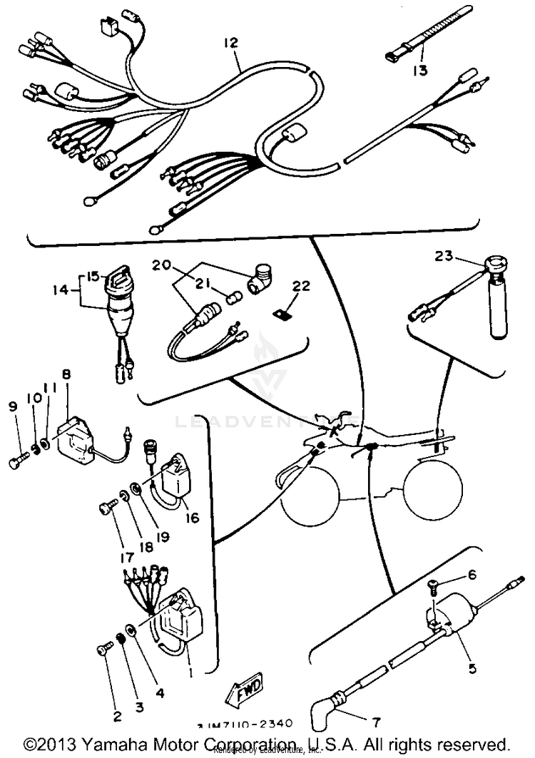 Electrical 1 BLASTER - YFS200D_MN - 1992 Schematic