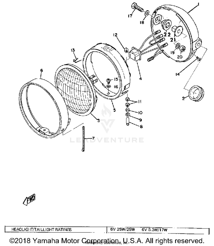 Head Lamp Schematic