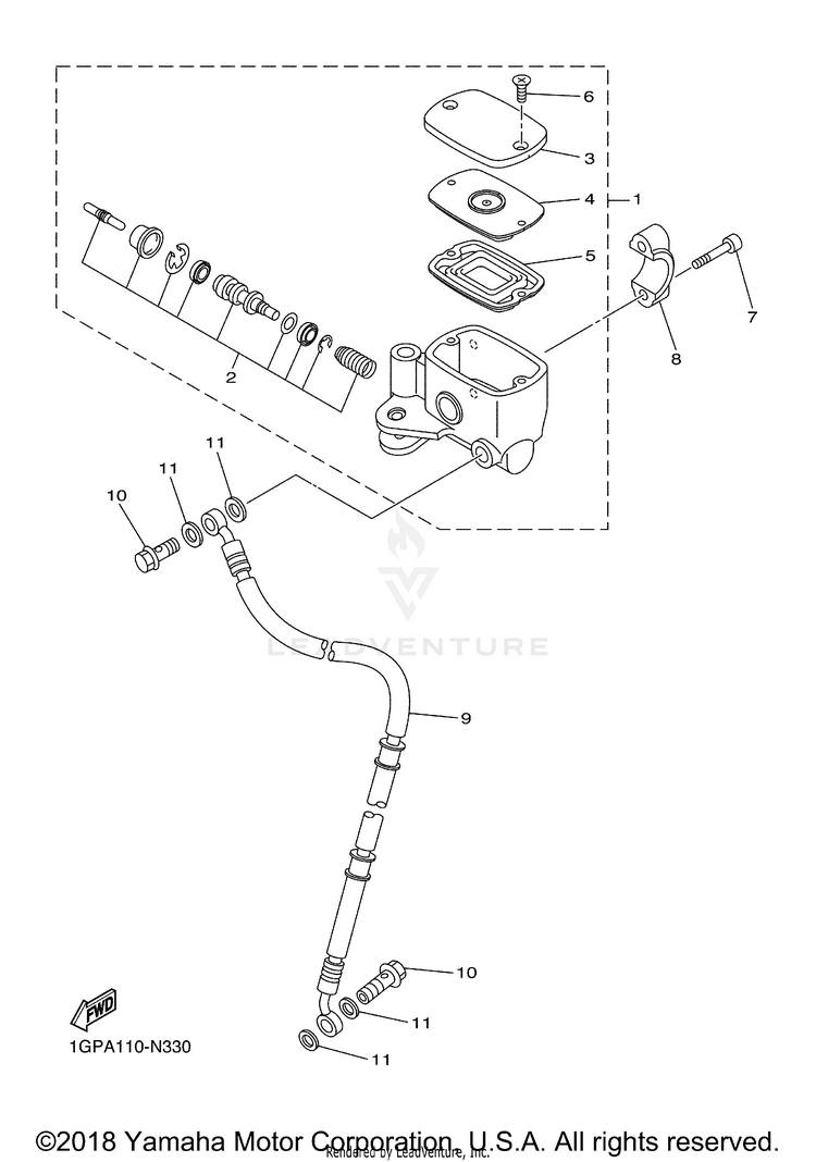 Front Master Cylinder Schematic