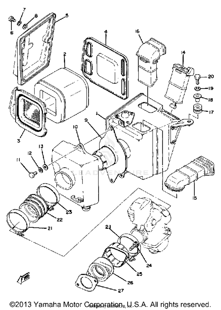 Intake XT500E_205 - 1978 Schematic