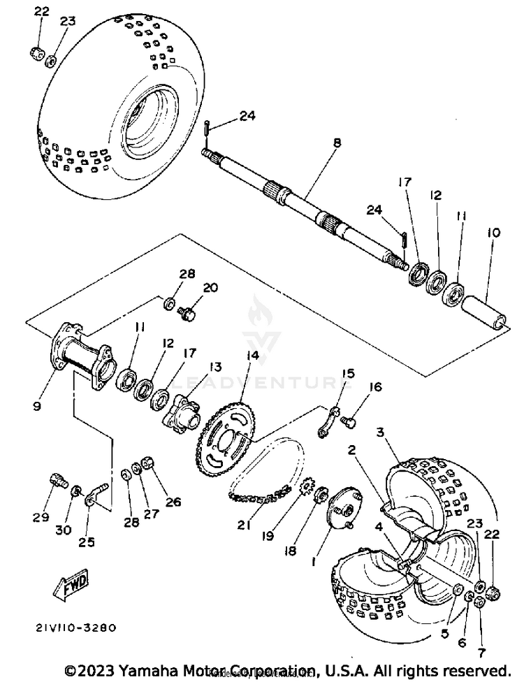 Rear Wheel Ytm200k Schematic