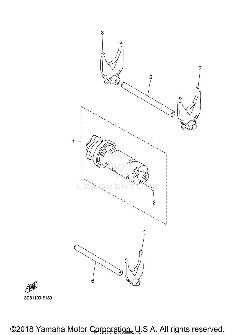 Shift Cam Fork Schematic